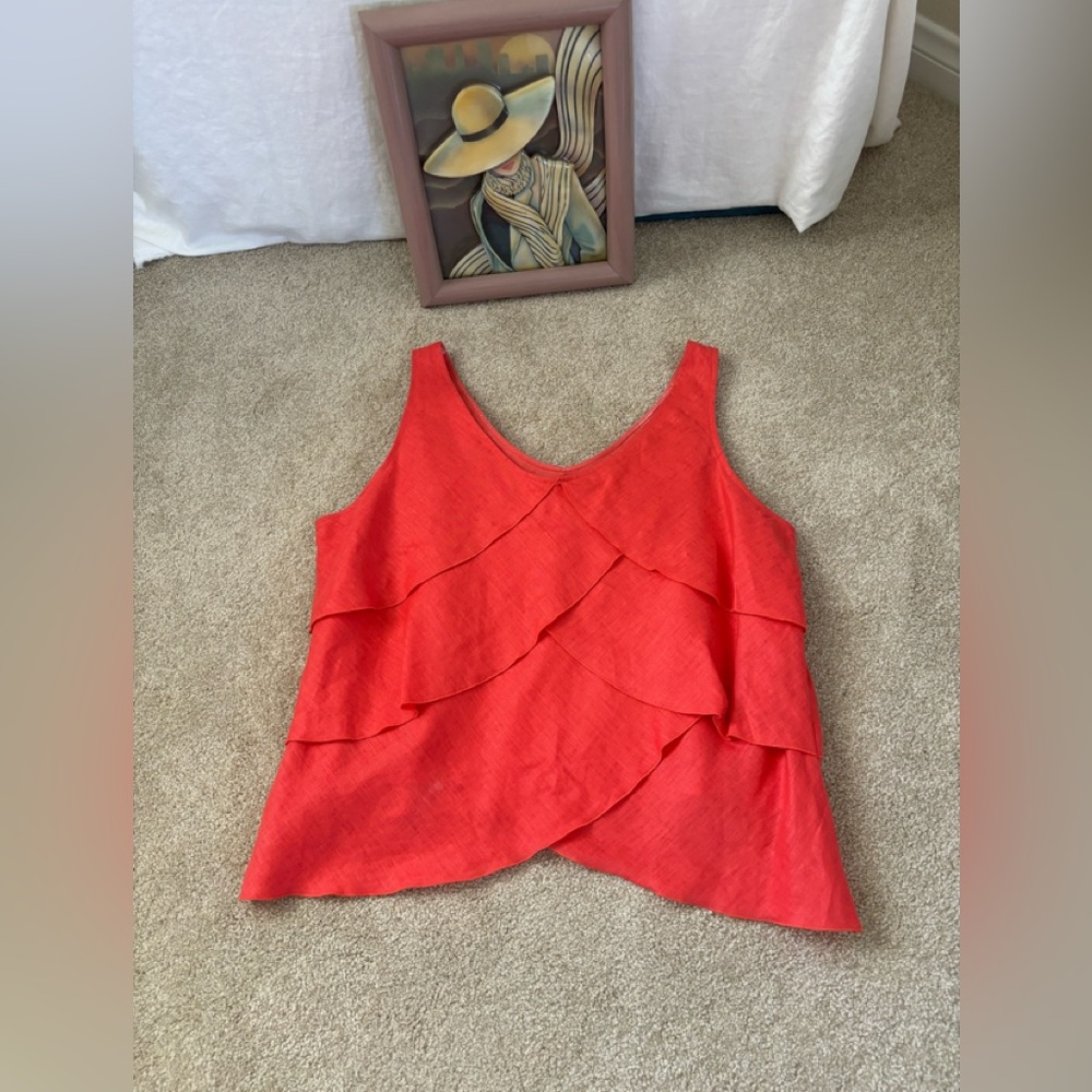 New bright, orange summer blouse